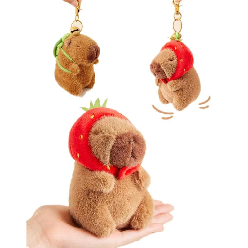Winter Capybara Keychain. Cute Capybara Keychain Design